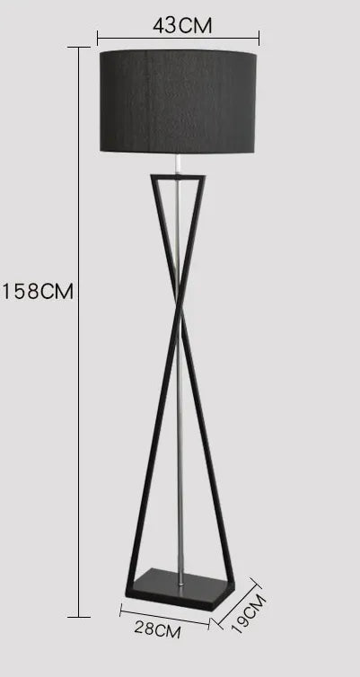 Nordic Fabric-Shade LED Floor Lamp – Cozy Standing Light