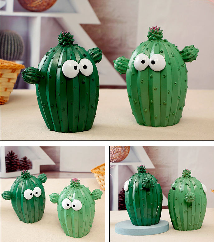 Cactus Piggy Bank Decorative Money Saving Jar
