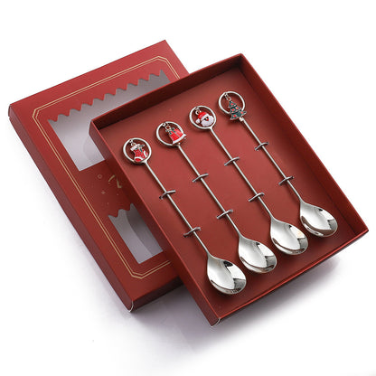 Cartoon Christmas Spoon Cutlery Set for Desserts