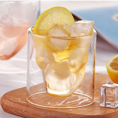 Creative Double-Layer Skull Cup for Cocktails (High Borosilicate)