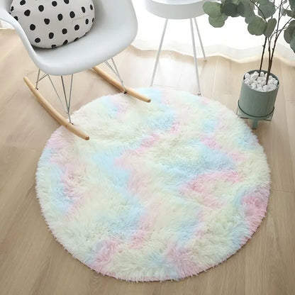 Simple Round Thickened Carpet for Home Living Room