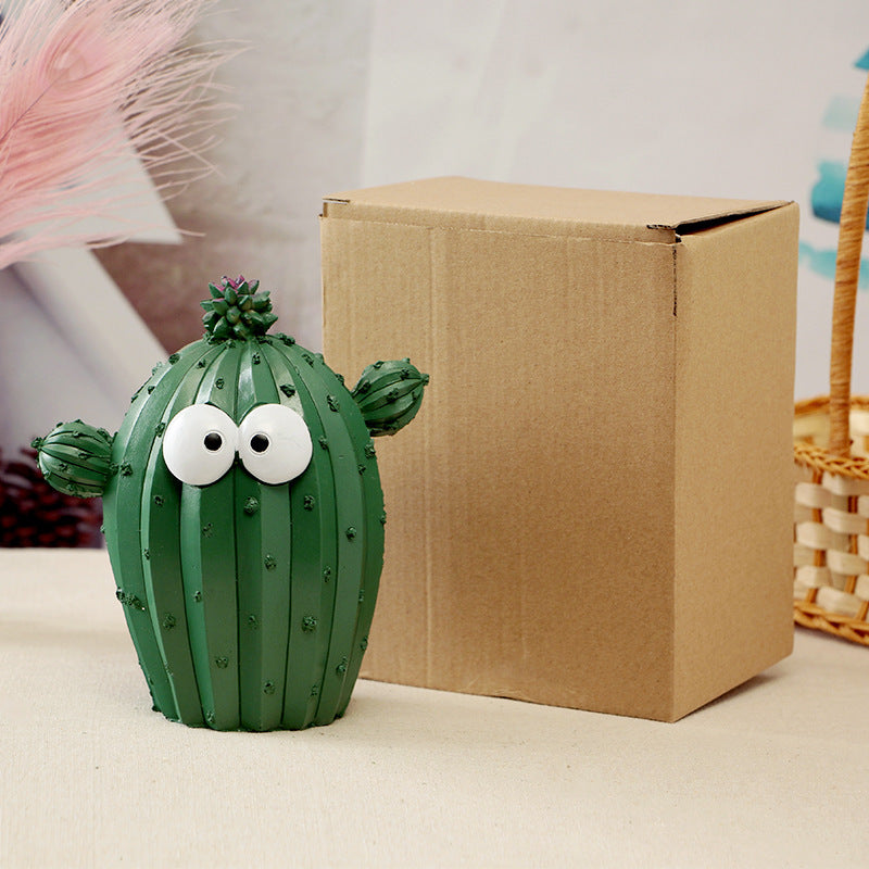 Cactus Piggy Bank Decorative Money Saving Jar