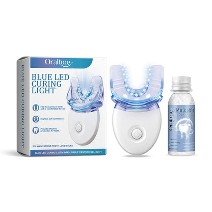 At-Home Tooth Whitening Kit with Blue Curing Lamp