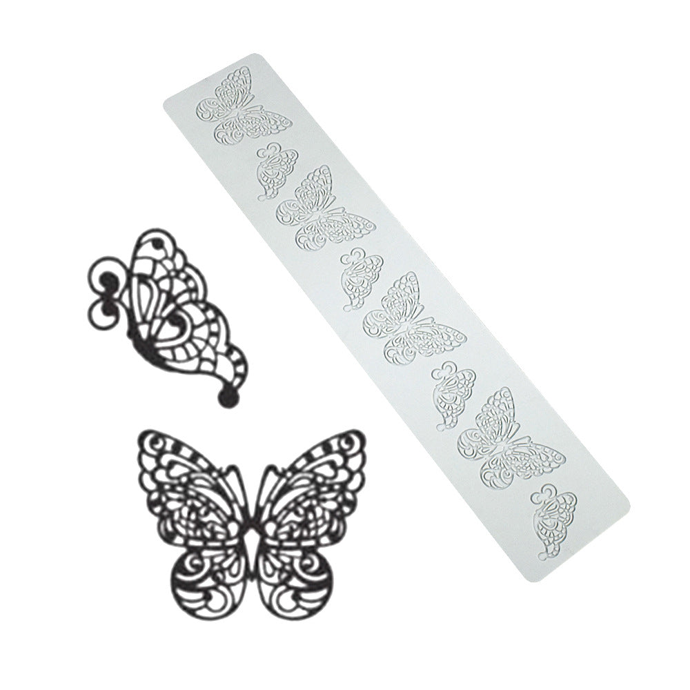 8-Pattern Butterfly Lace Mold for Cake Decoration