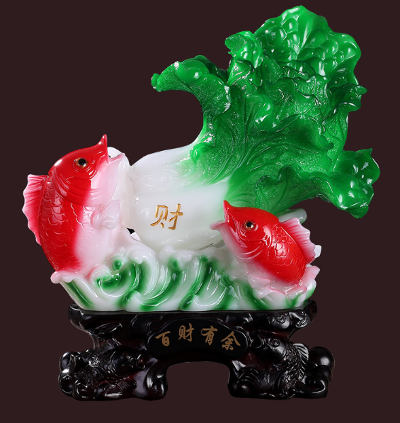 New Chinese Style Decorative Jade Cabbage Figurine