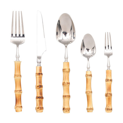 304 Stainless Steel Bamboo Style Cutlery Set (5 Pieces)