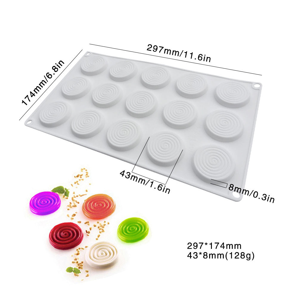 Silicone Heart and Round Mousse Chocolate Molds