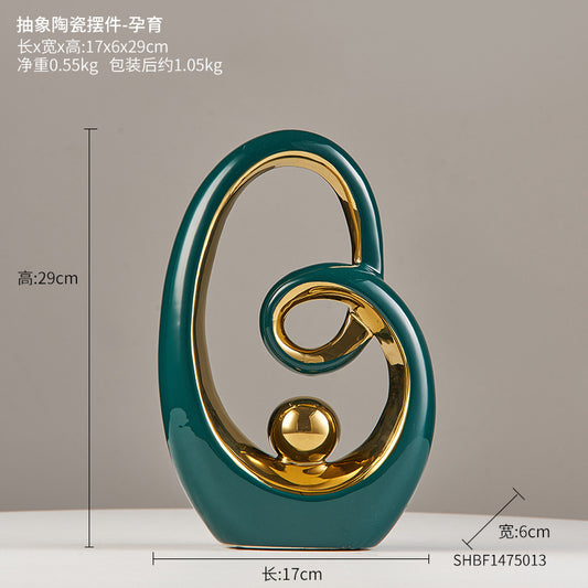 Ceramic Nordic Decorative Piece for Modern Interiors