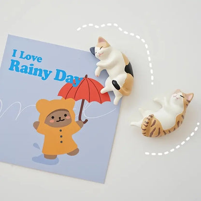 Cute Cat Refrigerator Magnets - Kawaii Decorative Set