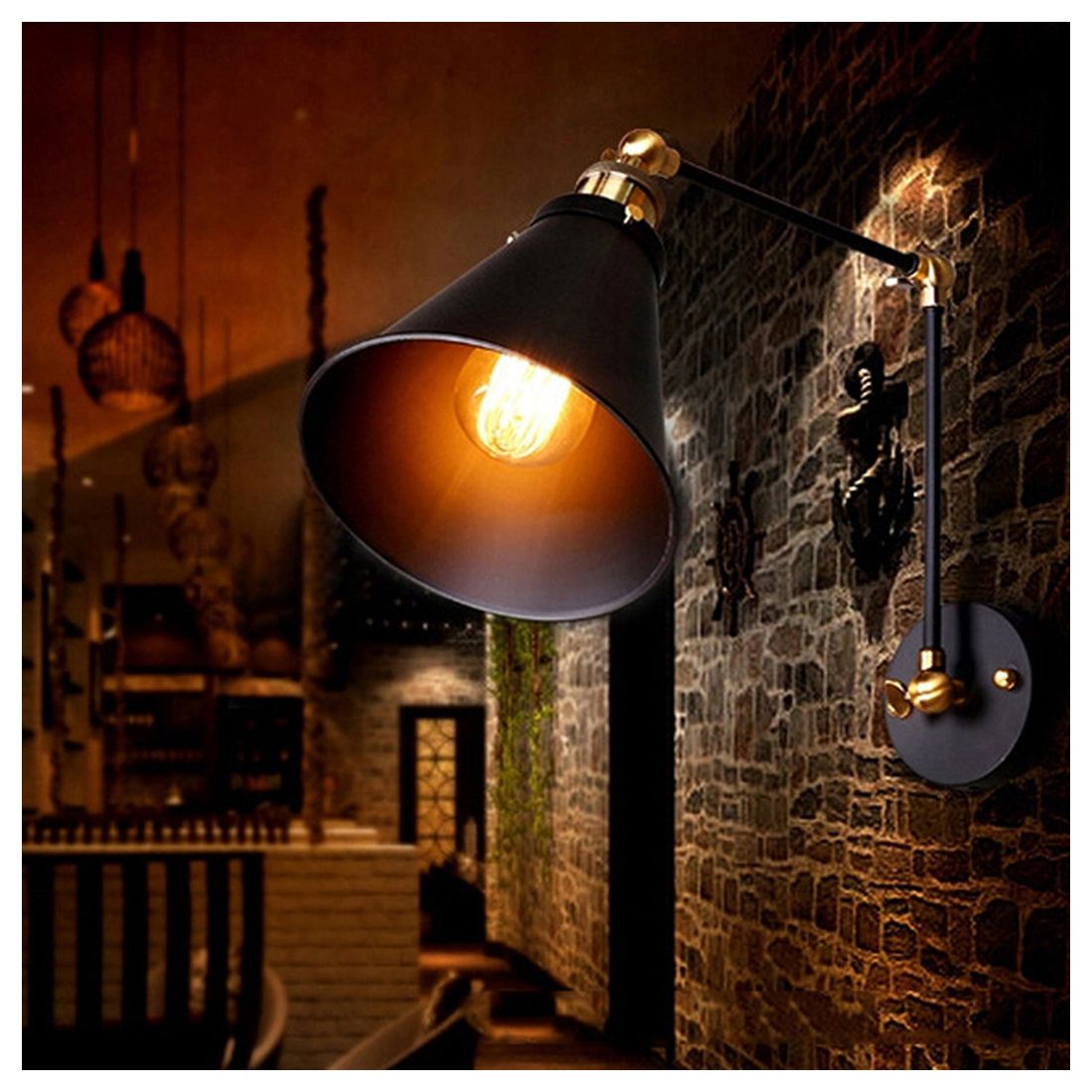 RetroFlex E27 Industrial Wall Lamp