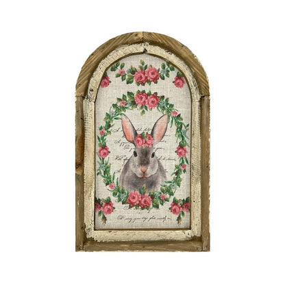 Easter Bunny Wall Art for Rustic Farmhouse Decor