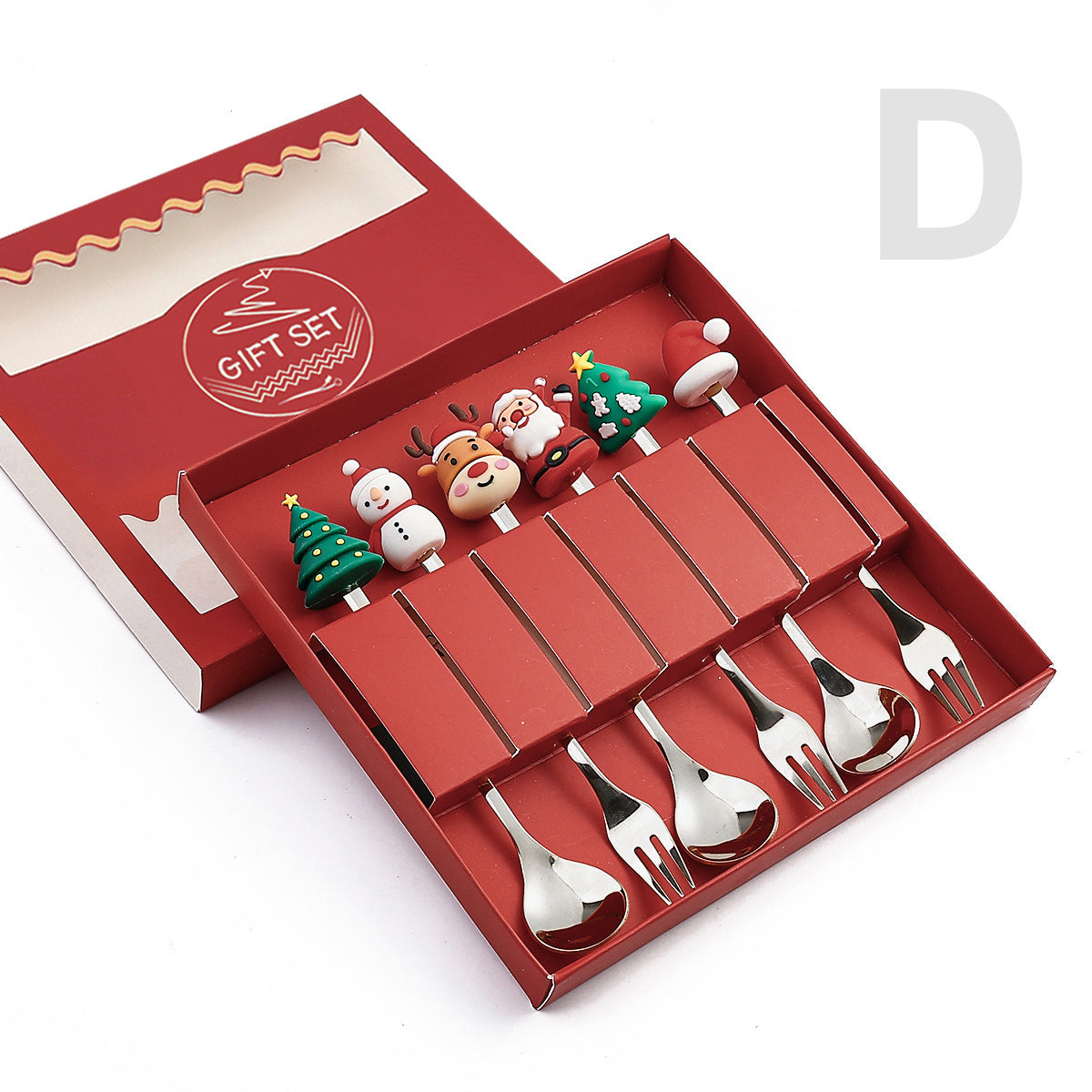 Cartoon Christmas Spoon Cutlery Set for Desserts