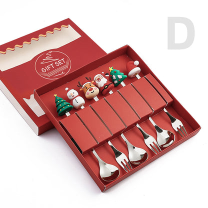 Cartoon Christmas Spoon Cutlery Set for Desserts