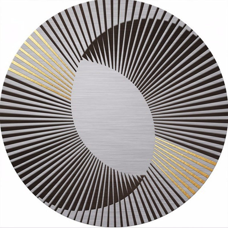 Nordic Style Round Living Room Carpet, Water-Resistant