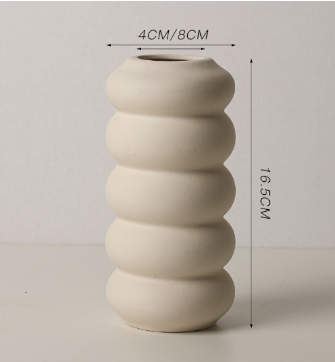 Nordic Tube Ceramic Vase Decorative Piece (One Item)