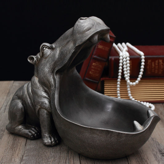 Creative European Style Hippo Decorative Figurine