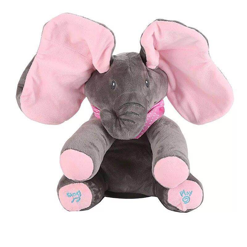 Elefante de peluche musical personalizable para niños