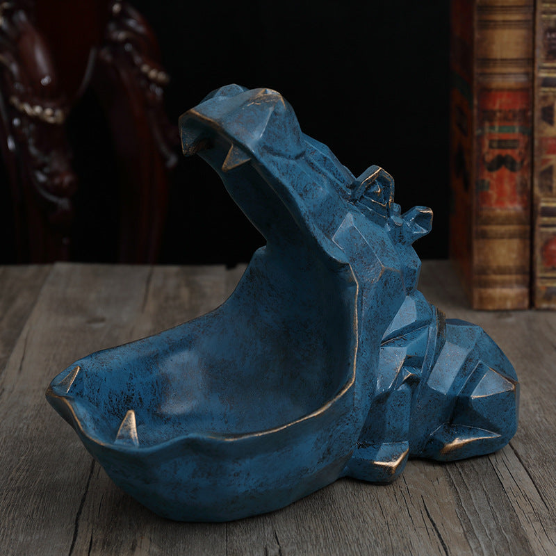 Creative European Style Hippo Decorative Figurine