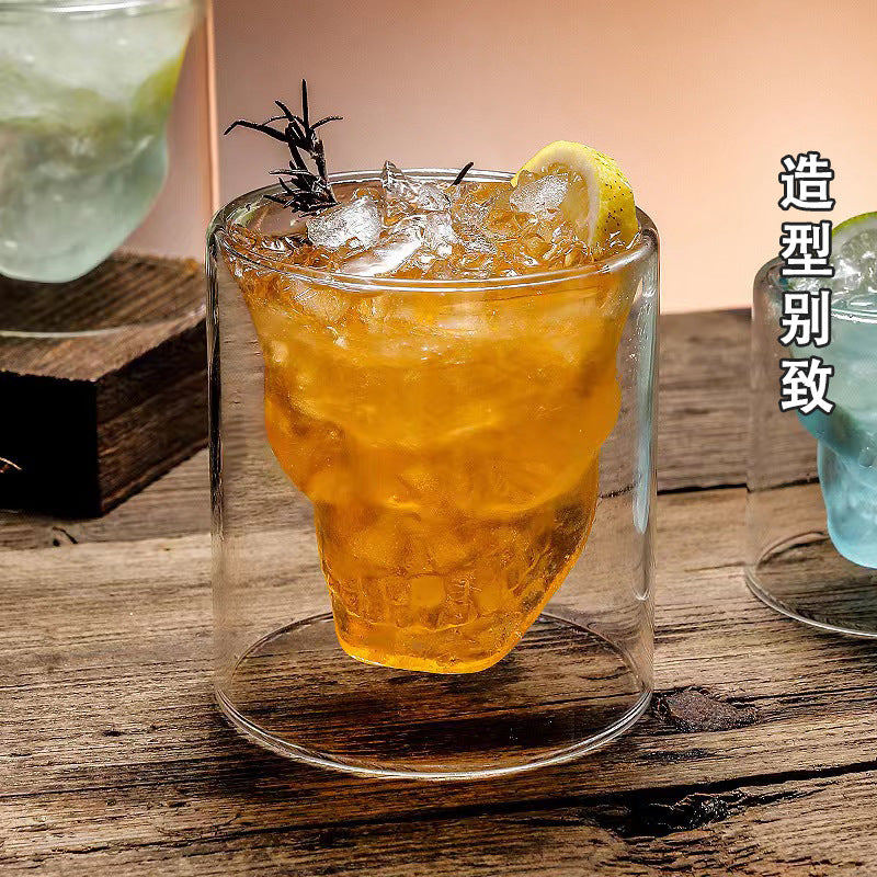 Creative Double-Layer Skull Cup for Cocktails (High Borosilicate)