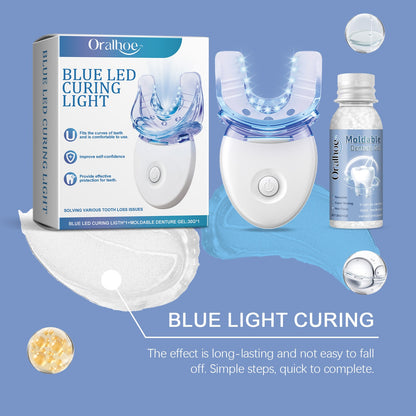 At-Home Tooth Whitening Kit with Blue Curing Lamp