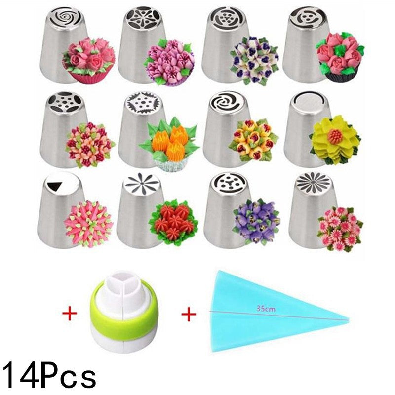 27-Piece Russian Pastry Tip Set for Baking Tools