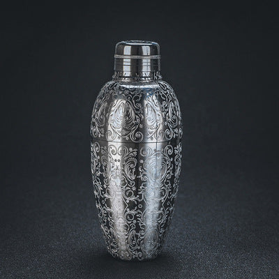 304 Stainless Steel Boston Cocktail Shaker with Design