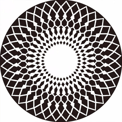 Nordic Style Round Living Room Carpet, Water-Resistant
