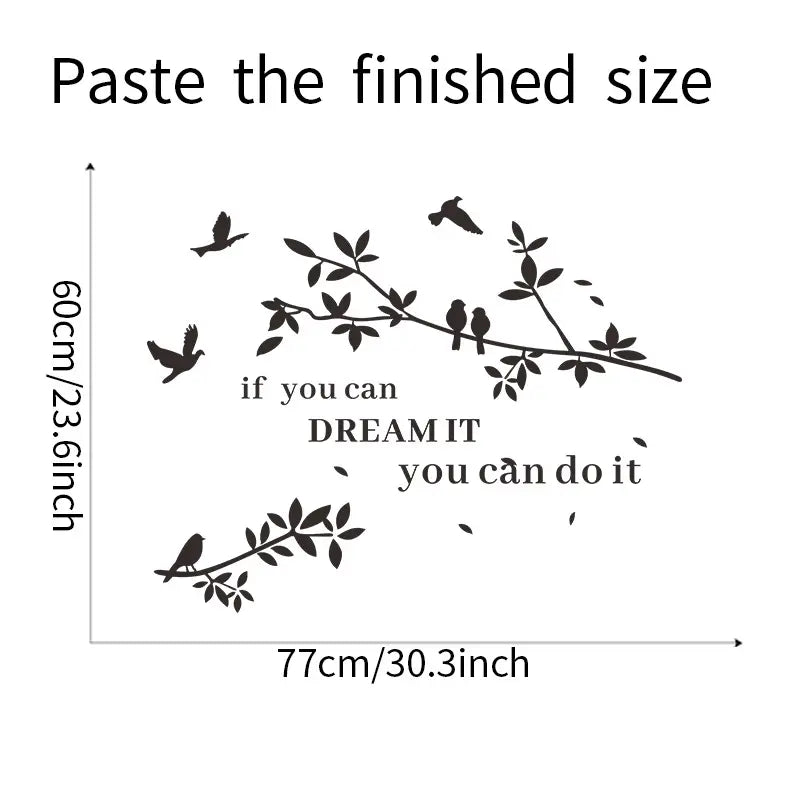Self-Adhesive PVC Branch Wall Art Sticker (1pc)
