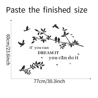 Self-Adhesive PVC Branch Wall Art Sticker (1pc)
