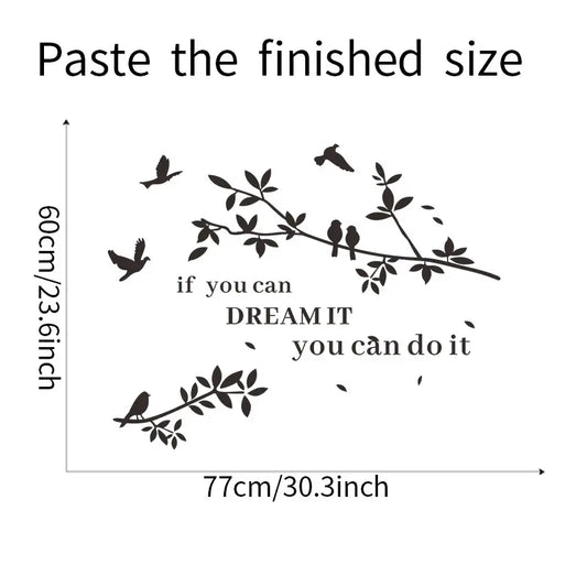 Self-Adhesive PVC Branch Wall Art Sticker (1pc)