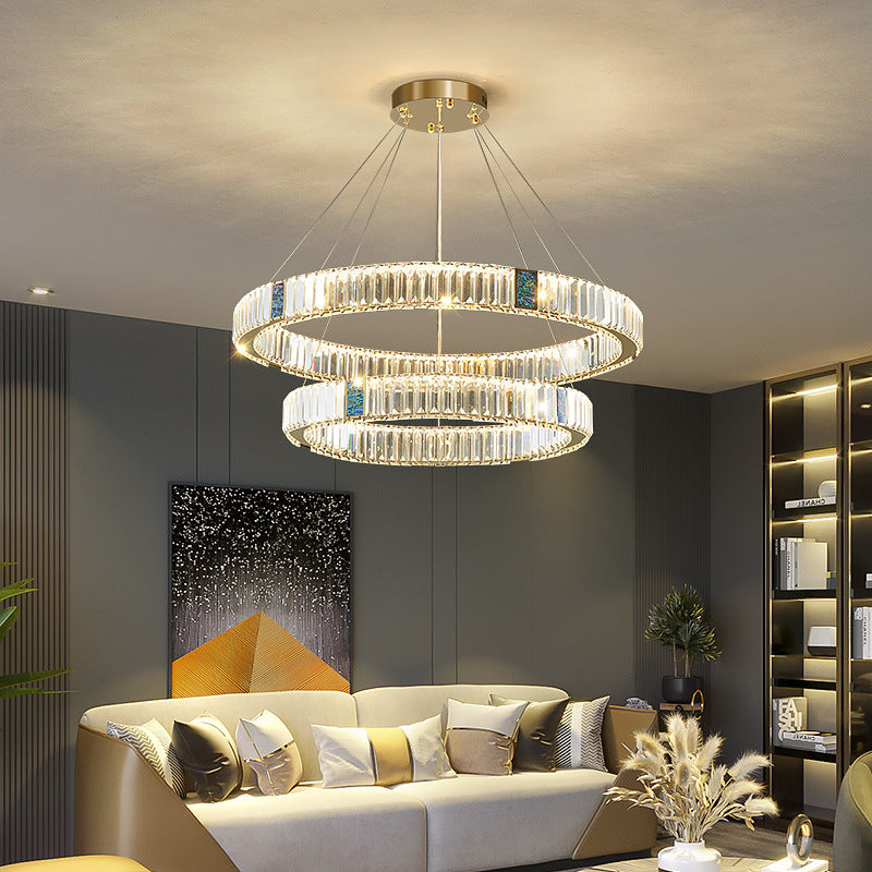 Luxury Crystal Ring Chandelier – Modern Statement Lighting