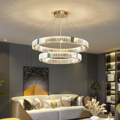 Luxury Crystal Ring Chandelier – Modern Statement Lighting