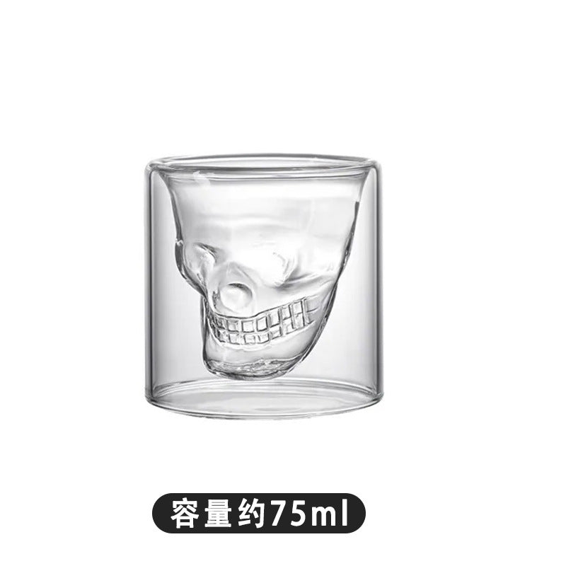 Creative Double-Layer Skull Cup for Cocktails (High Borosilicate)