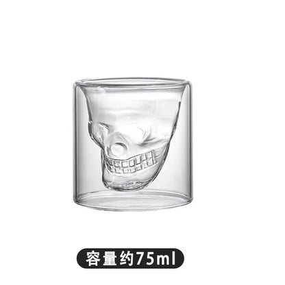 Creative Double-Layer Skull Cup for Cocktails (High Borosilicate)