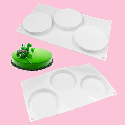 Silicone Heart and Round Mousse Chocolate Molds