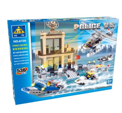 Juguetes de construcción de bloques de policía