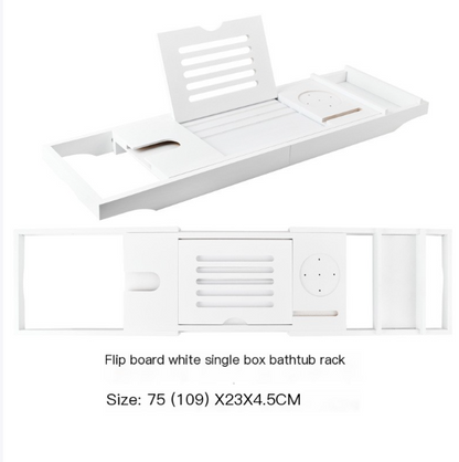 Expandable Non-Slip Bamboo Bathtub Storage Rack