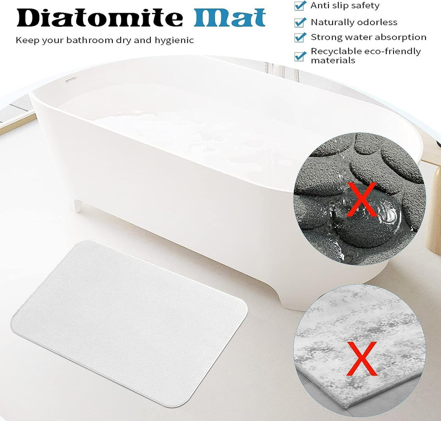 Diatomite Stone Bath Mat