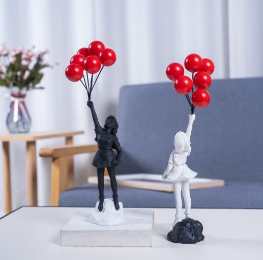 Banksy Balloon Girl Resin Decor for Home & Office