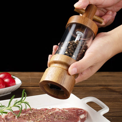 Creative Pepper Grinder with Acrylic and Acacia Wood