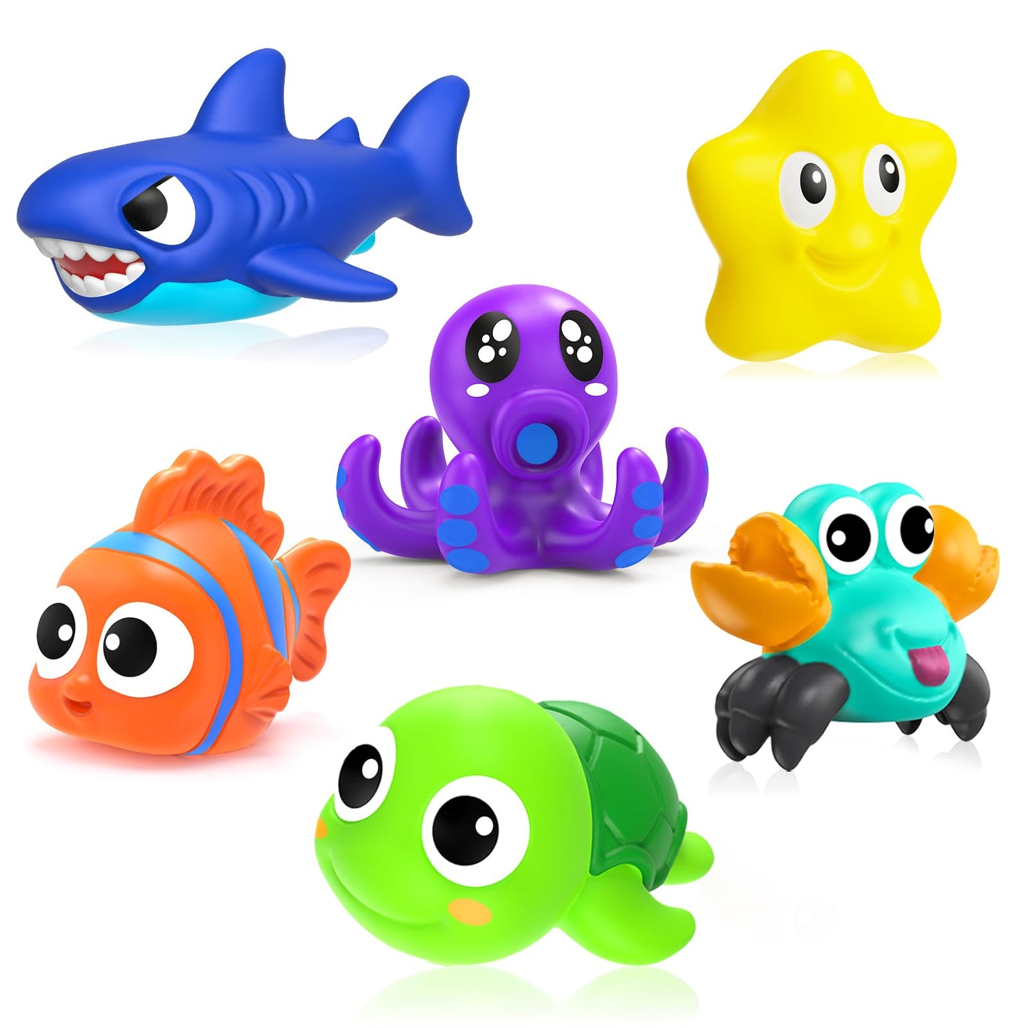 FWXZBKK Bath ToysMold Free Baby Bath Toys for Toddlers 1-3No Hole Bath Toys for Babies 6-12 MonthsBath Tub Toys for Toddlers 1-3Water Toys Shower Toys Pool Toys for 1-4 Years Old Boys Girls Kids