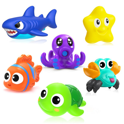 FWXZBKK Bath ToysMold Free Baby Bath Toys for Toddlers 1-3No Hole Bath Toys for Babies 6-12 MonthsBath Tub Toys for Toddlers 1-3Water Toys Shower Toys Pool Toys for 1-4 Years Old Boys Girls Kids