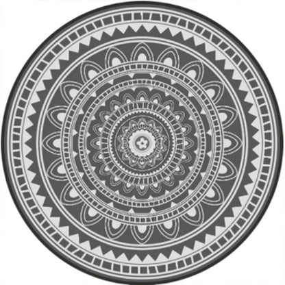 Nordic Style Round Living Room Carpet, Water-Resistant