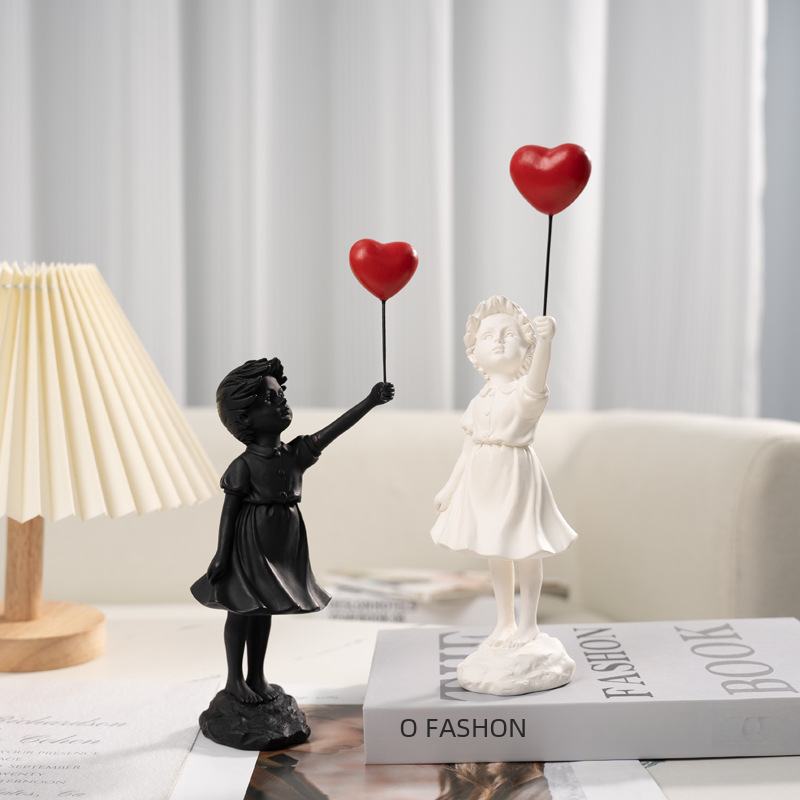 Banksy Balloon Girl Resin Decor for Home & Office