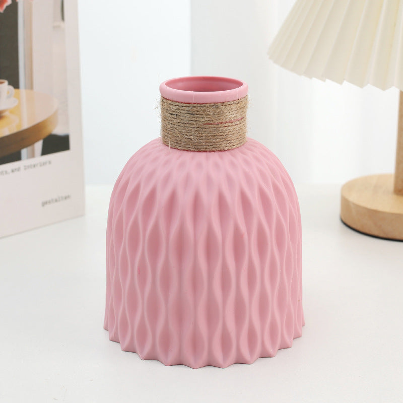 Nordic Style Durable Plastic Flower Vase for Home Decor