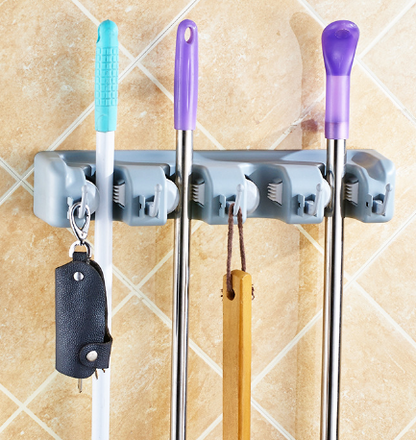 Wall-Mounted Multifunctional Mop and Broom Holder