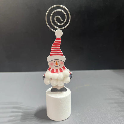 Wooden Christmas Santa Snowman Angel Decorative Clip