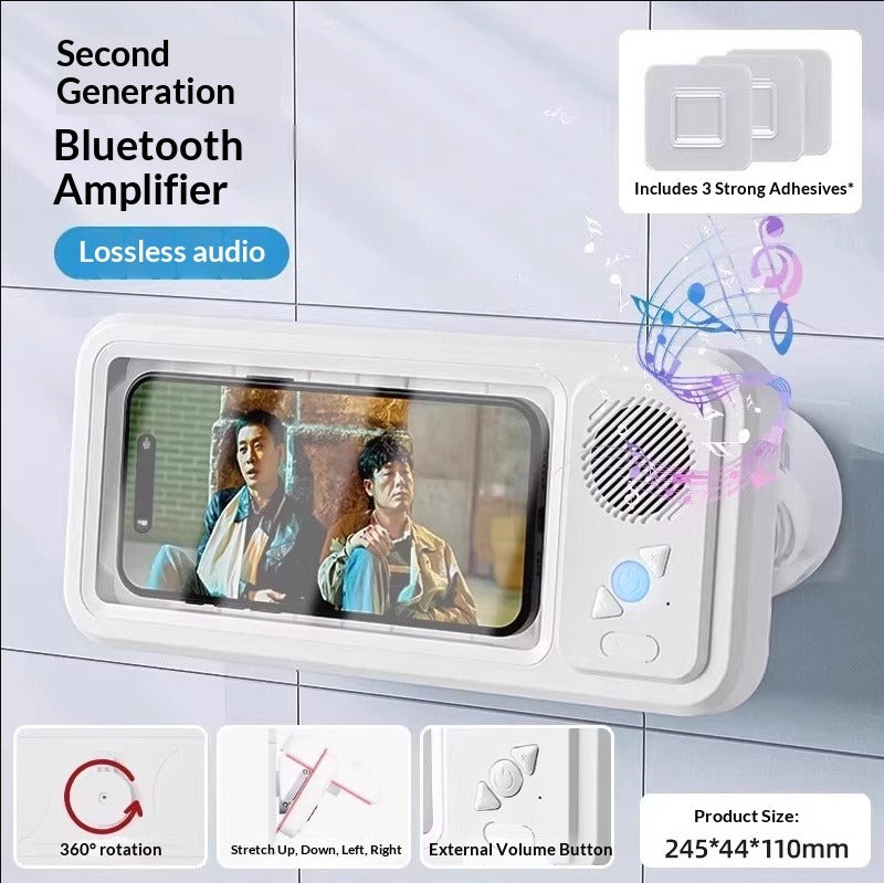 Bathroom Waterproof Phone Box with Bluetooth Speaker