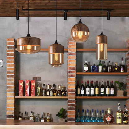 Three-Head Glass Bar Chandelier – Creative Pendant Light for Dining & Kitchen