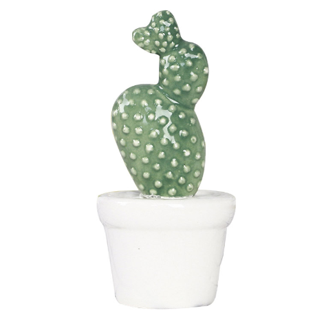 Ceramic Cactus Decorative Piece and Faux Plant